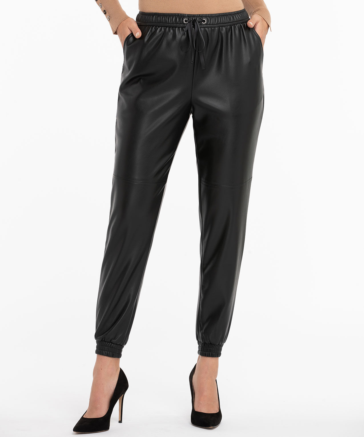 Pleather joggers cheap womens