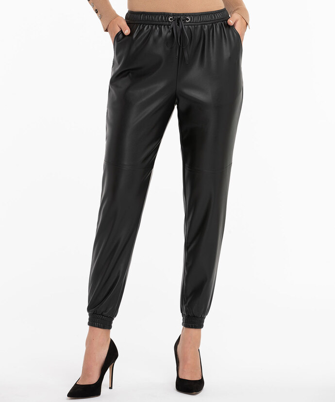 Faux-Leather Jogger Image 1
