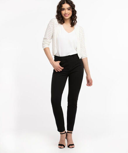 Pointelle Knit Cardigan, White Pointelle Knit Cardigan, White