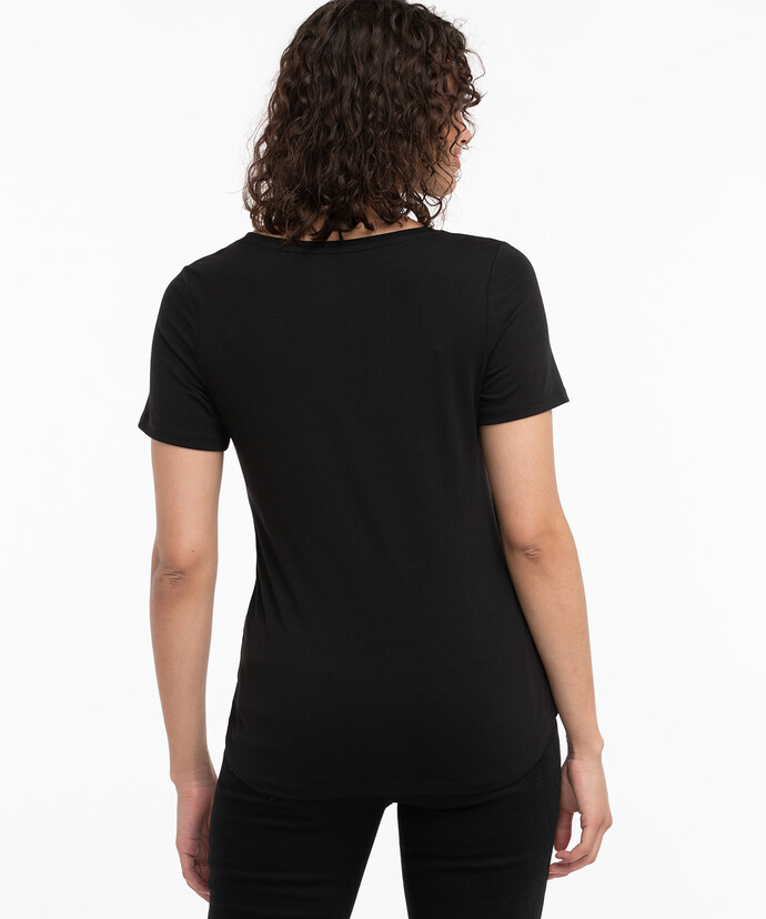 Eco-Friendly Scoop Neck Shirttail Tee Image 4