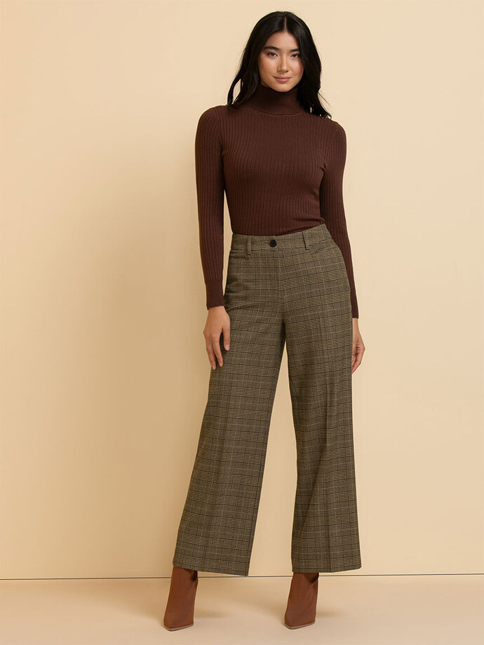 Maxwell Wide Leg Pant in Plaid Image 1