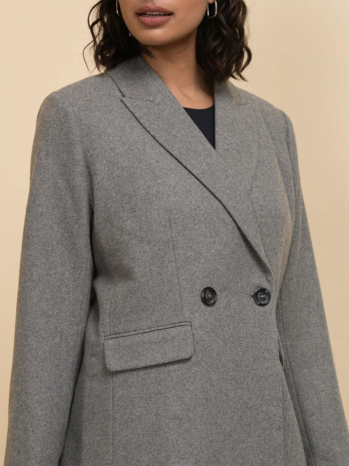 Double Breasted Wool Blazer Image 3