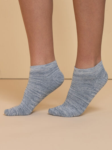 Space Dye Ankle Socks, Blue Mix