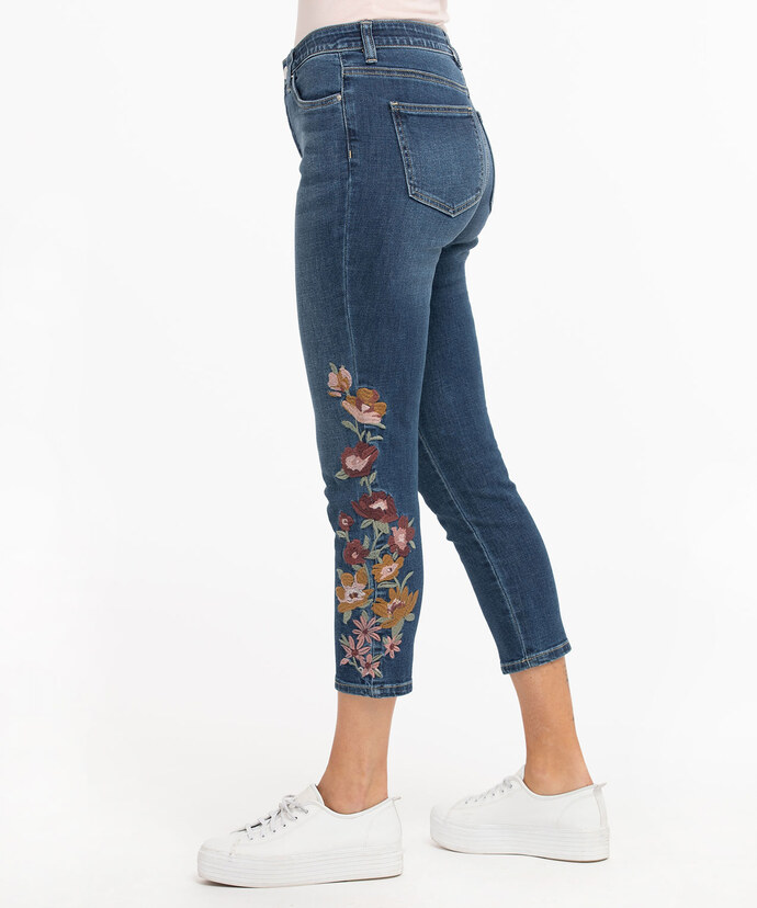 Embroidered Skinny Crop Jean Image 3