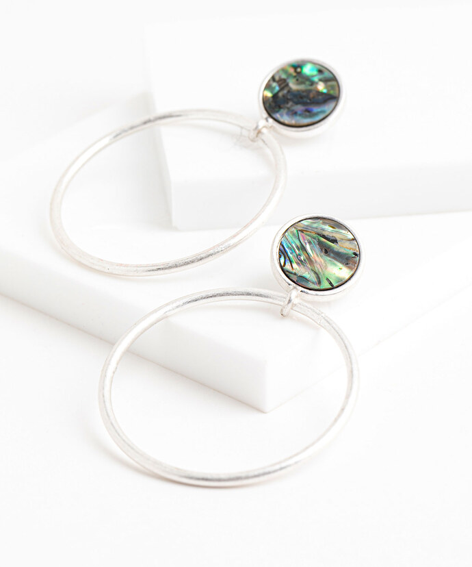 Stained Glass Hoop Earring Image 1