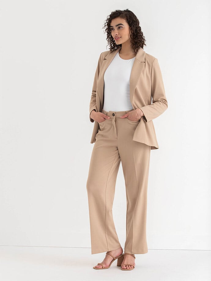 Relaxed Open Blazer in Ponte Twill Image 6