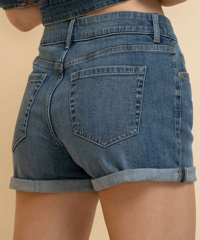 Mid-Length Jean Shorts Image 5