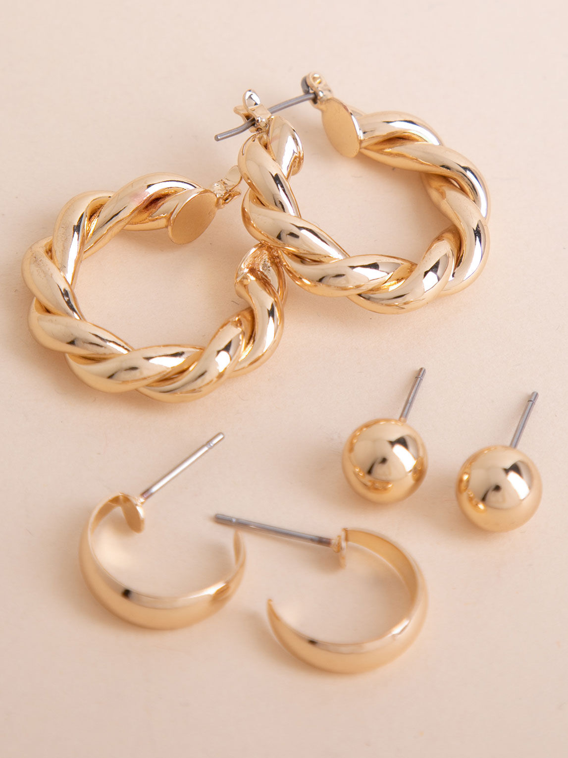 Gold plated earrings hoops hotsell