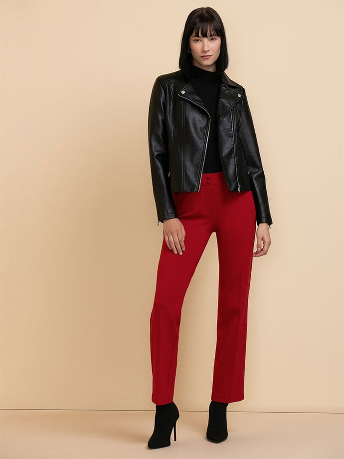 Ponte Pull On Bootcut Pant by Jules & Leopold Image 3