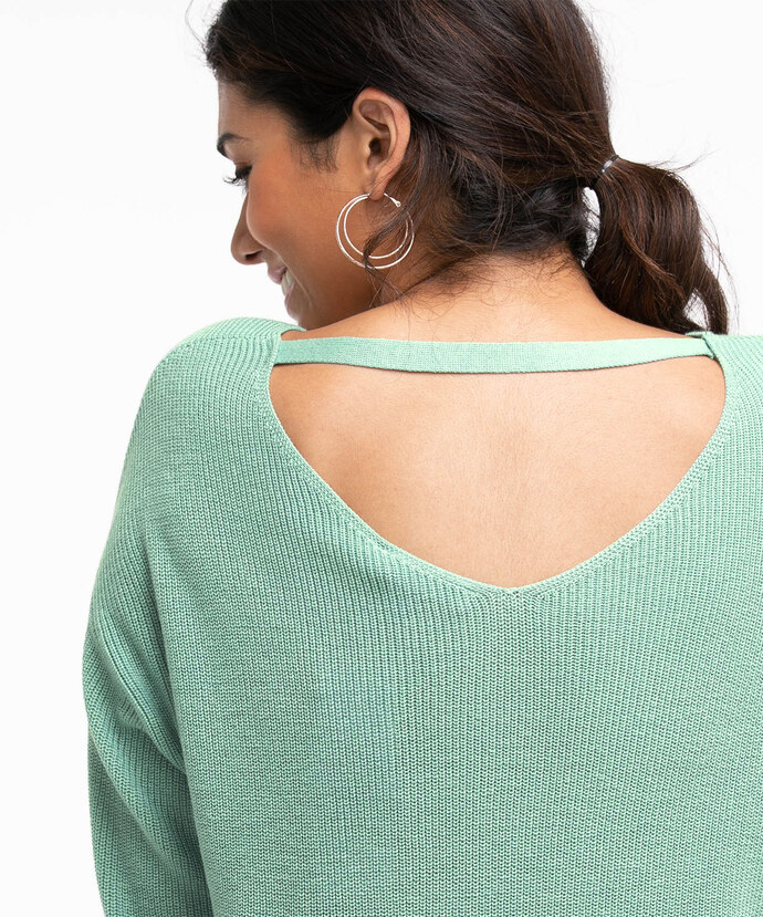 Eco-Friendly Knot Front Sweater Image 2