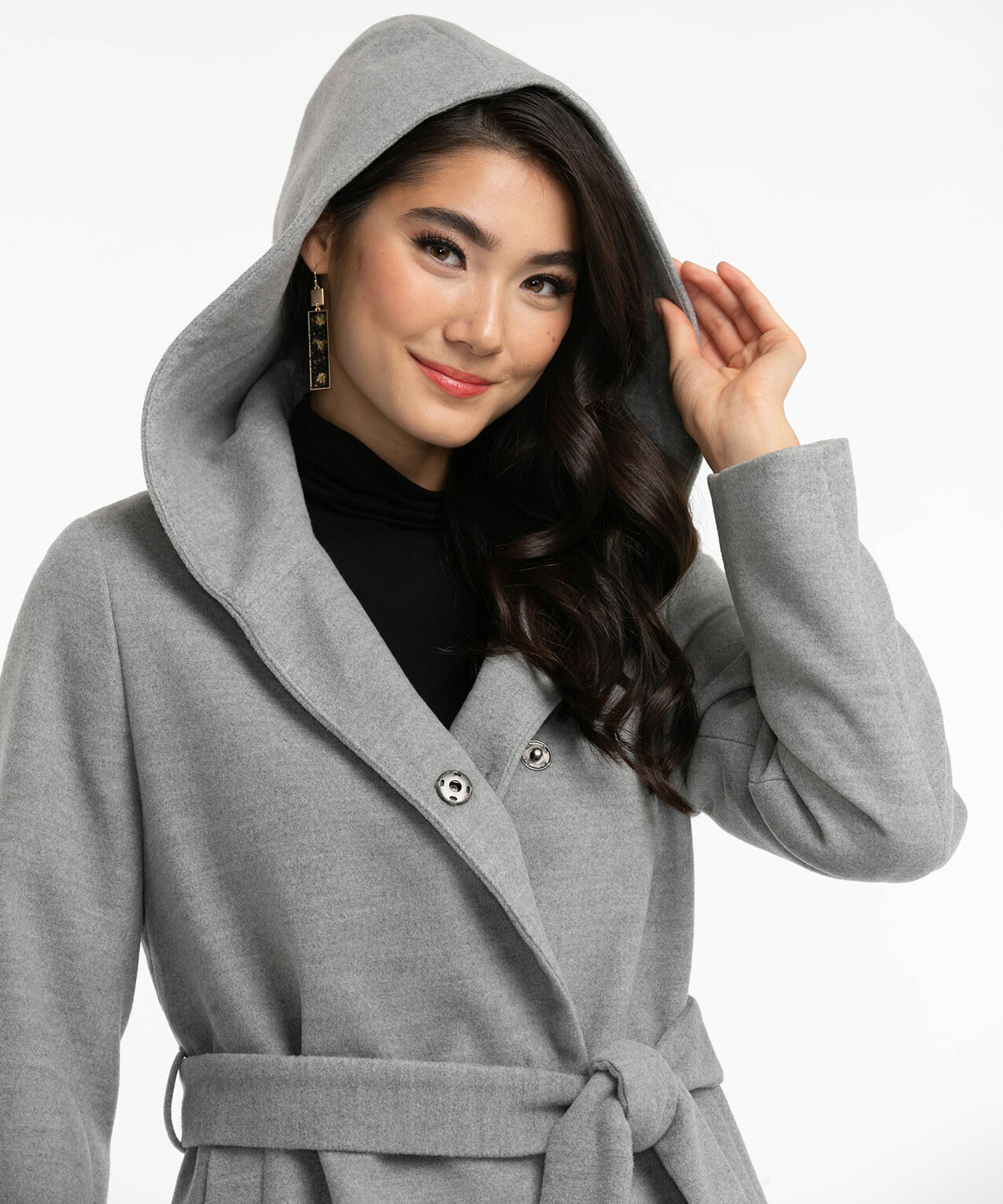 Hooded wrap jacket online