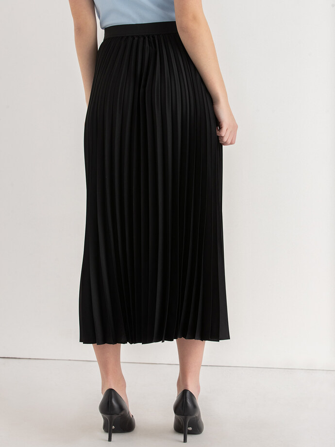 Pleated Midi Skirt Image 4