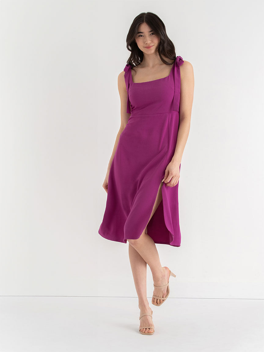 Purple strap dress cheap