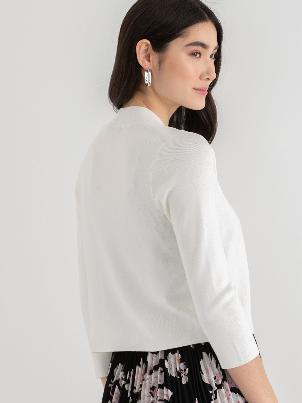 White bolero sweater top