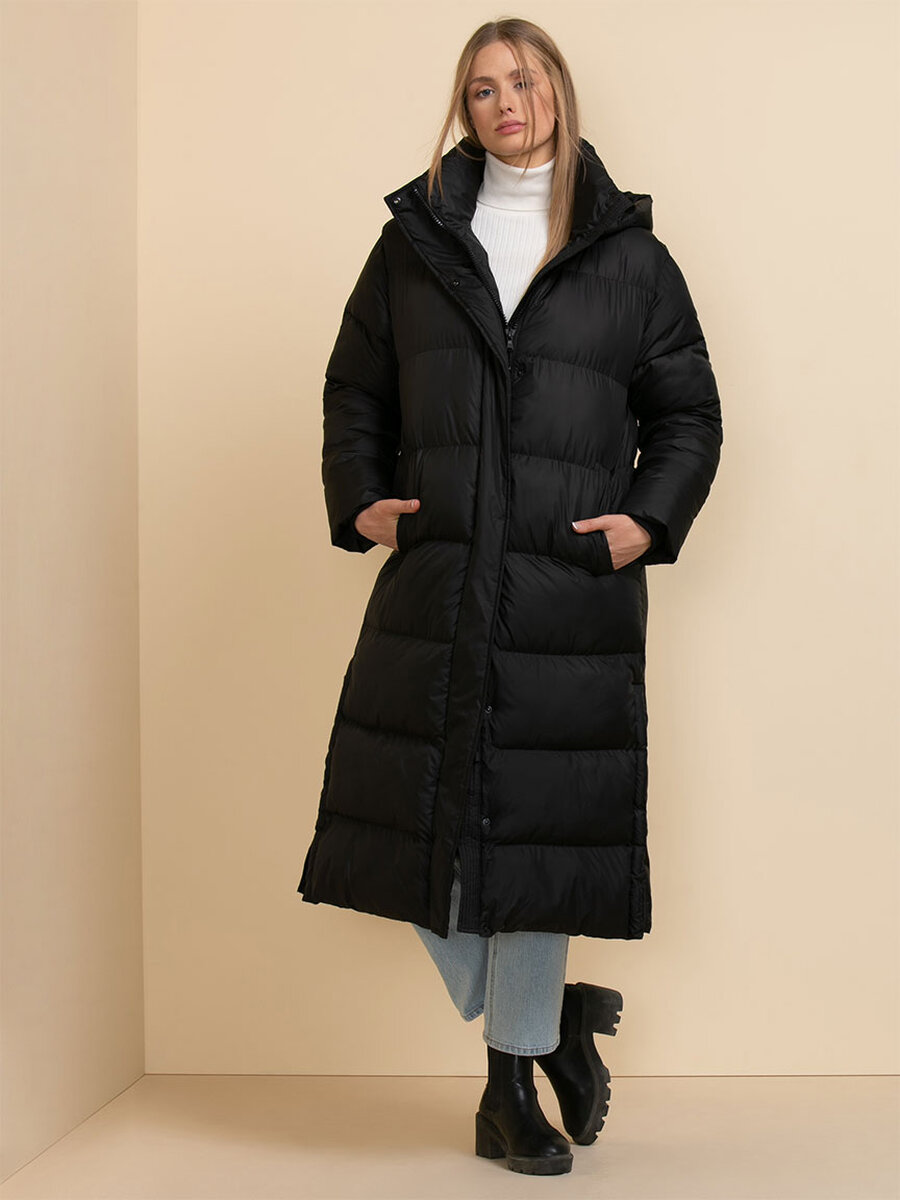 Devon Full-Length Puff Coat with Removable Hood