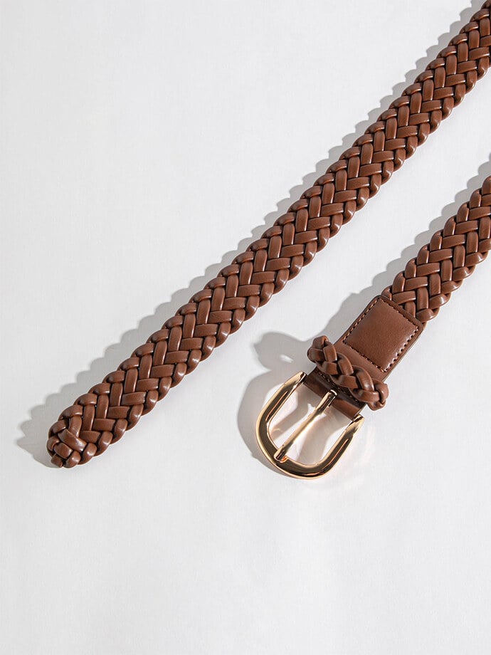 Braided Belt with Metal Buckle Image 3
