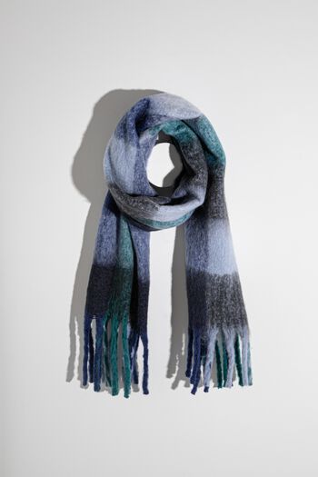 Cozy Blue Plaid Scarf, Blue Plaid Cozy Blue Plaid Scarf, Blue Plaid