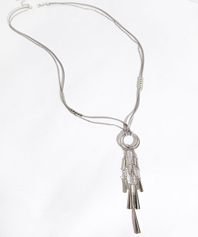 Leather Rope & Tassel Necklace Image 1