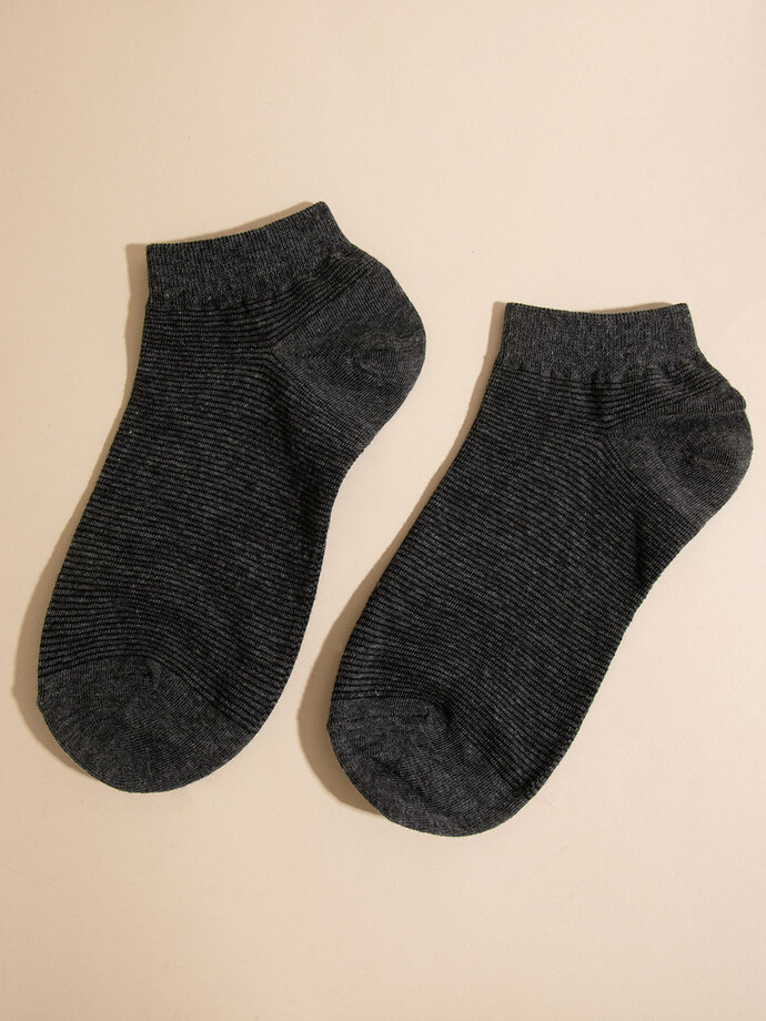 Fine Stripe Ankle Sock Image 2