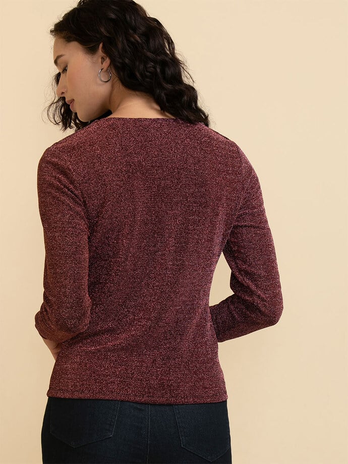 Long Sleeve Twist Front Top Image 6