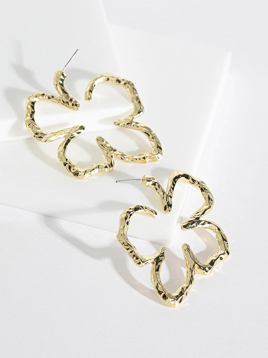 Hollow flower earrings store