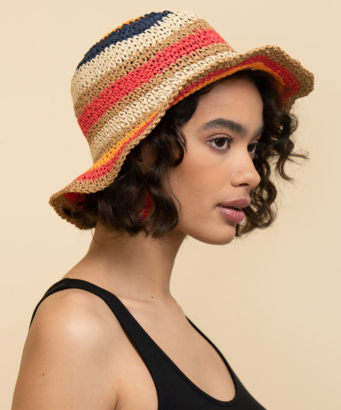 Bright Combo Crochet Bucket Hat Image 2