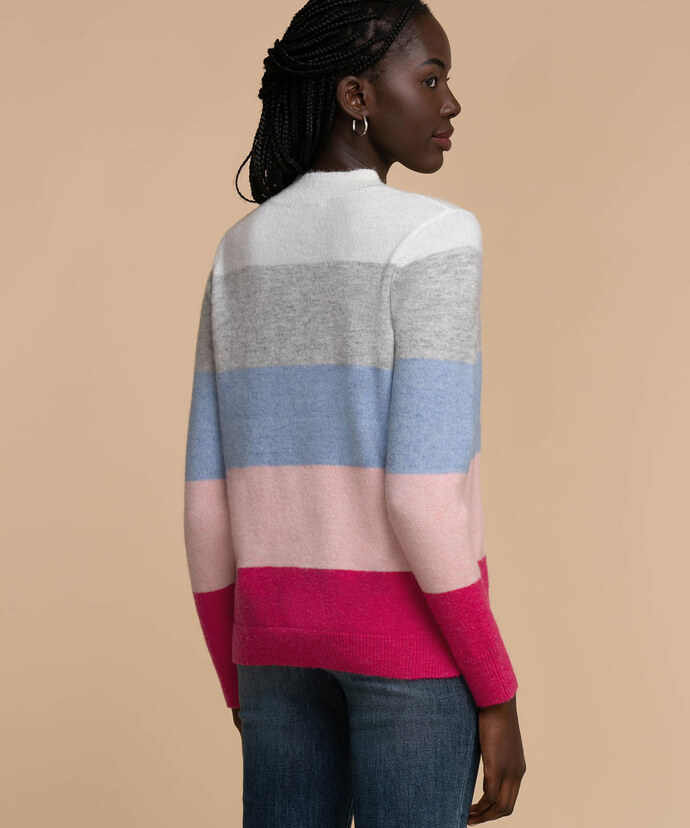 Eco-Friendly Colourblock Mock Neck Sweater Image 4