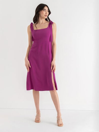Midi Tie Strap Dress, Hollyhock Midi Tie Strap Dress, Hollyhock