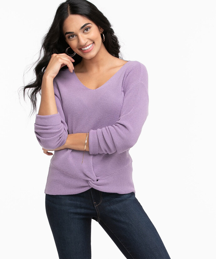 Eco-Friendly Knot Front Sweater Image 5