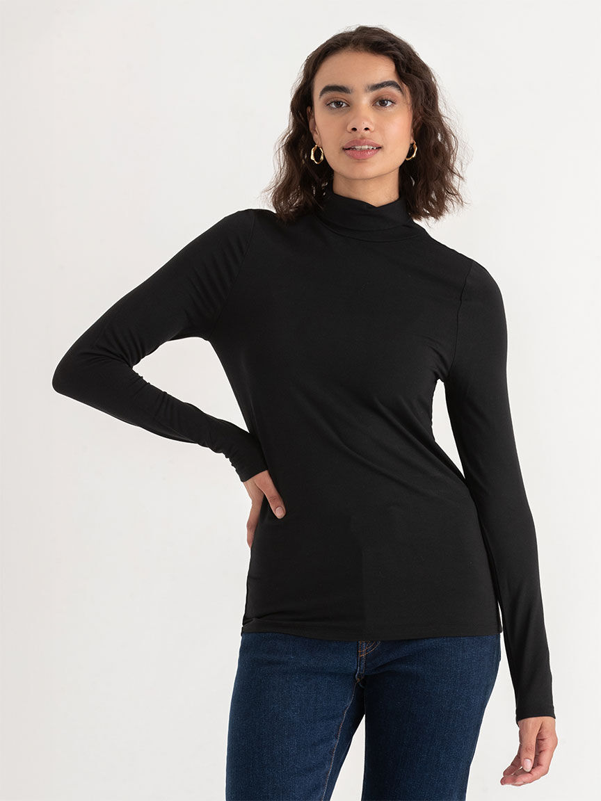 Black long sleeve shirt turtleneck shop