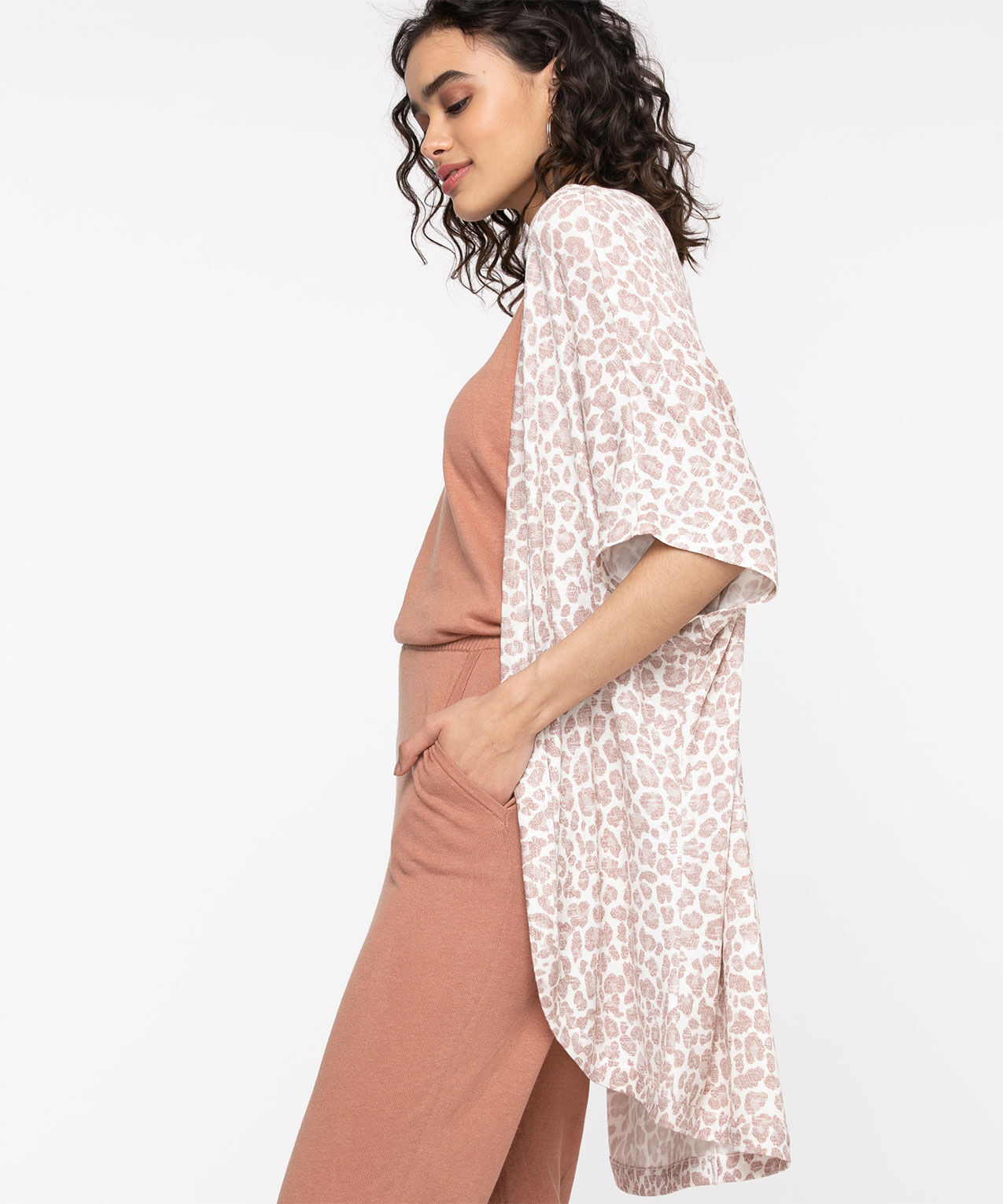 Short sleeve top cocoon cardigan