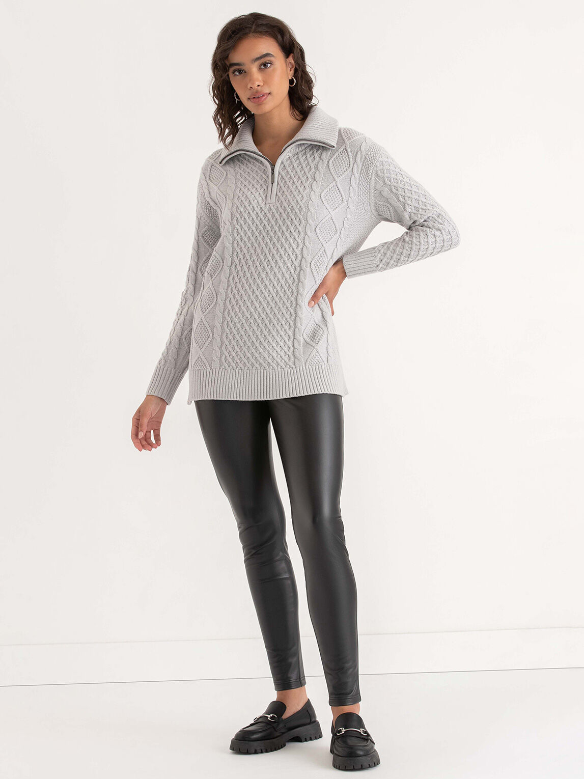 Quarter Zip Cable Pullover | Rickis
