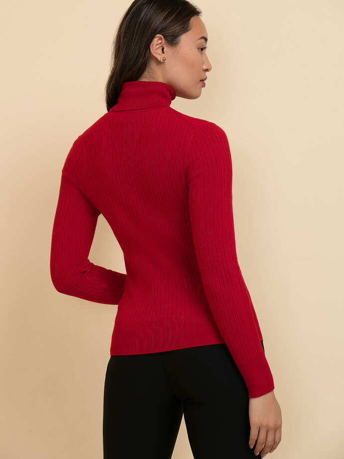 Rib Turtleneck Sweater Image 6