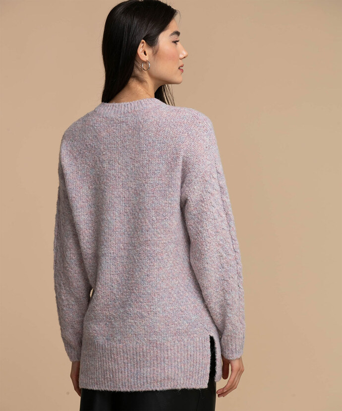 Eco-Friendly Cable Knit Tunic Sweater Image 4