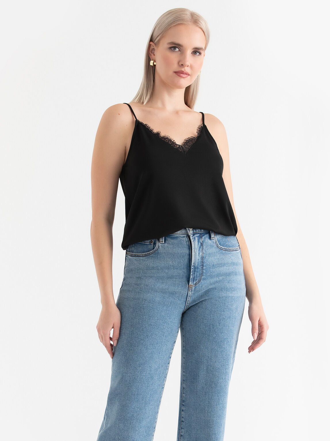 Lace Trim Cami Rickis