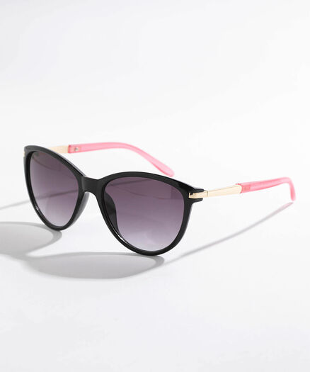 Large Oval Sunglasses With Pink Handles, Pink