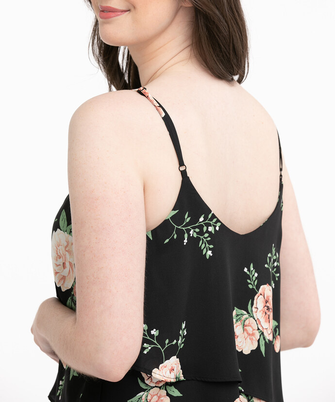 Ruffled Strappy Tank Blouse Image 4