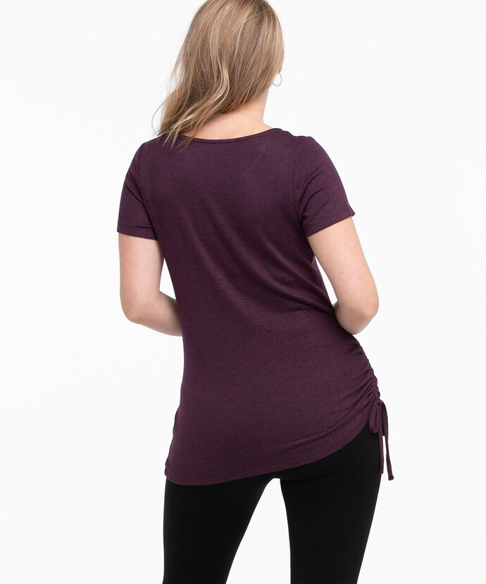 Side Ruched Hacci Tee Image 3