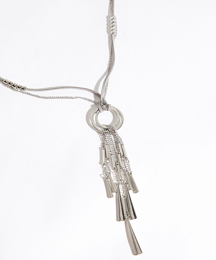 Leather Rope & Tassel Necklace Image 3