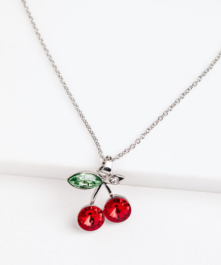 Cherry Necklace, Silver