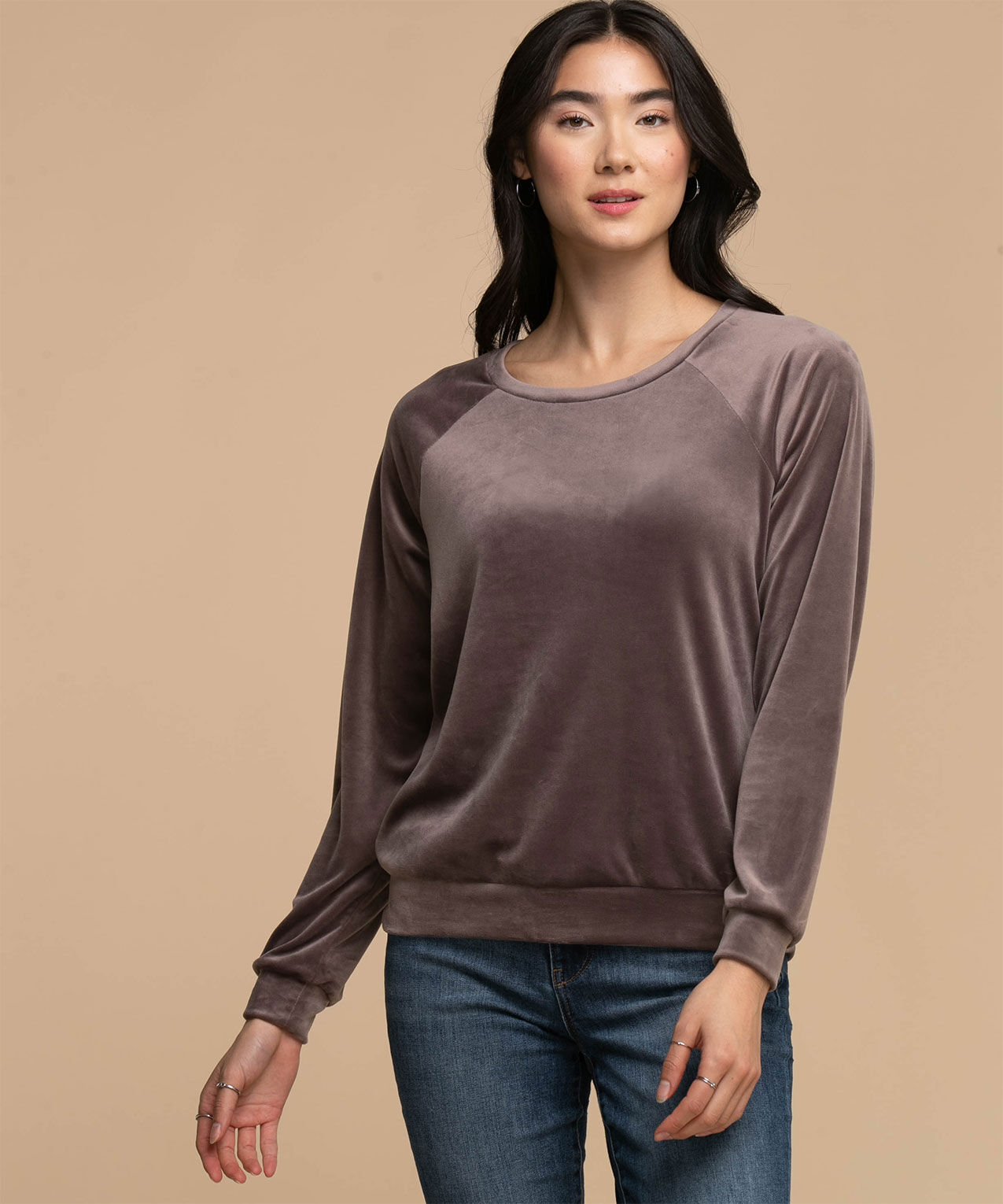 Scoop neck sweatshirt 2025