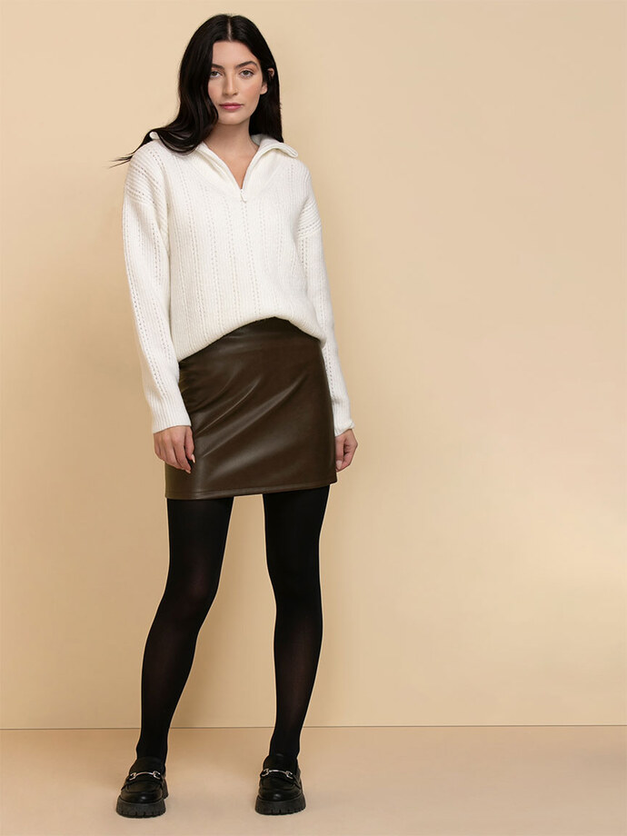 Mini Skirt in Faux Leather Image 2