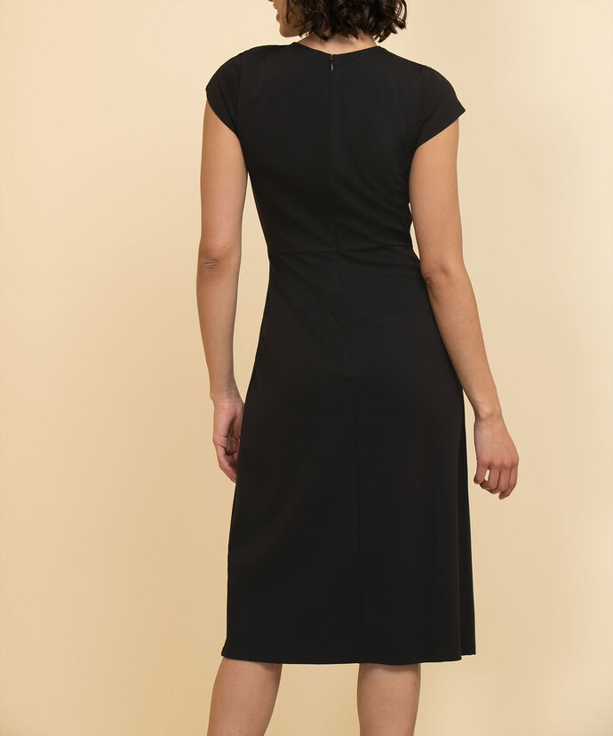 Short Sleeve Midi Dress with Knotted Side Image 4