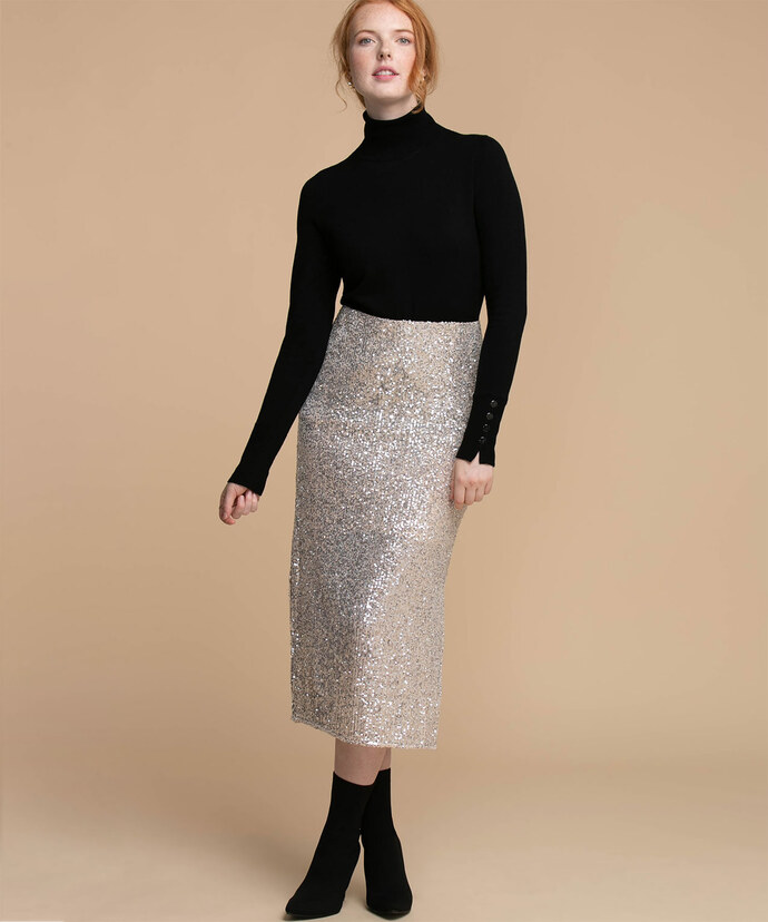 Sequin Midi Skirt Image 1