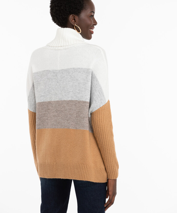 Colourblock Poncho Sweater Image 4