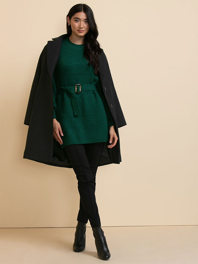 Belted Tunic Sweater Image 3