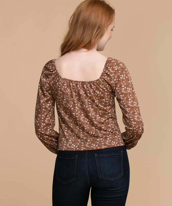 Ripe Long Sleeve Ruched Front Top Image 3