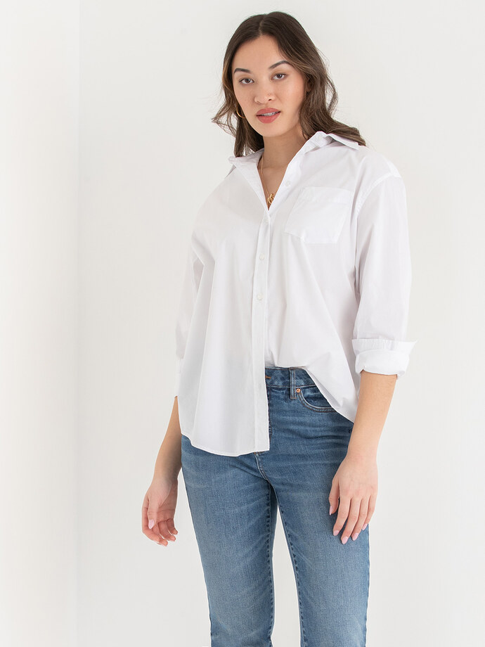 Relaxed Button-Down Shirt Image 1