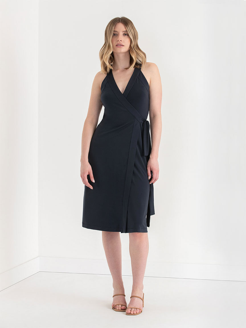 Sleeveless Midi Wrap Dress Rickis