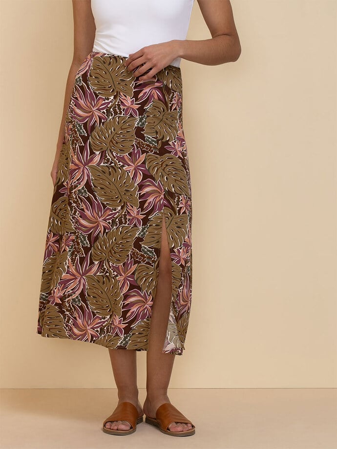 Rayon Midi Skirt Image 1